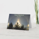 Cartão Hanukkah nº 5<br><div class="desc">-40F ar úmido produzindo um raro cheio Sundog em Wyoming no nascer do sol</div>