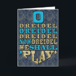 Cartão Hanukkah "O Dreidel" com envelope<br><div class="desc">"O Dreidel" Chanucá - Cartão de Saudação com Envelope. Para personalizar este cartão, simplesmente exclua o dentro de texto e adicione o seu próprio estilo de fonte, cor, tamanho e texto favoritos. A cor de fundo pode ser alterada escolhendo outra cor. Obrigados para parar e comprar. Muito apreciado!! Feliz Hanukkah!...</div>