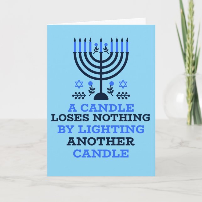 Cartão Hanukkah Quote Hanukkah Card  (Frente)