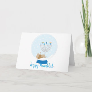 Cartão Hanukkah Snow Globe
