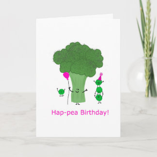 Cartão Hap-pea Birthday, Amo vocês, "Bunches Punny Card"