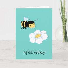Cartão HapBEE (feliz) Abelhas de Aniversário