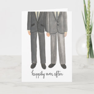 Cartão Happily Ever After Gay Couple greeting card