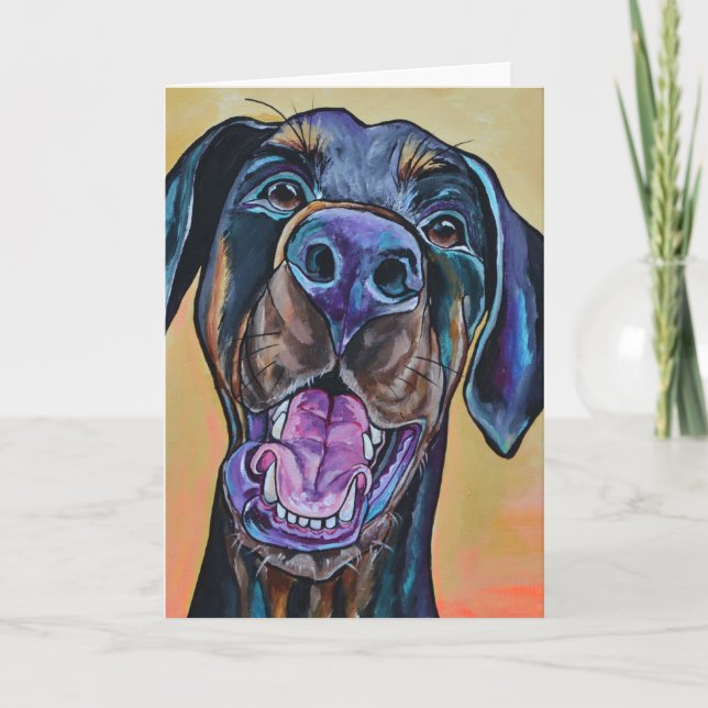 Cartão Happiness is a Dog greeting card (Frente)