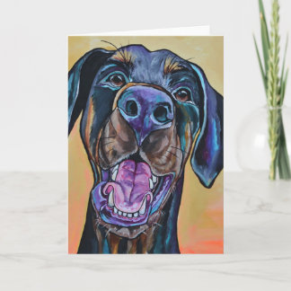 Cartão Happiness is a Dog greeting card