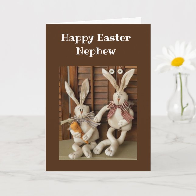 CARTÃO HAPPPY EASTER **NEPHEW** CARD (Planta pequena)