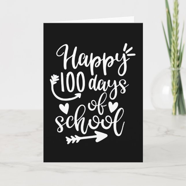 Cartão Happy 100 Days of School 100th day Brighter (Frente)