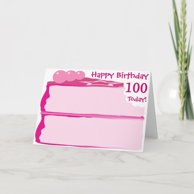 Cartão Happy 100th Birthday (Frente)