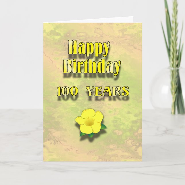 Cartão Happy 100th Birthday (Frente)