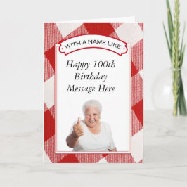 Cartão Happy 100th Birthday Greeting Card - Customizable