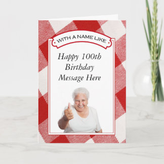 Cartão Happy 100th Birthday Greeting Card - Customizable