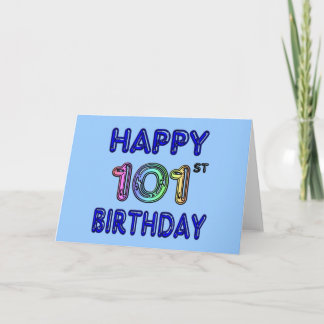 Cartão Happy 101st Birthday