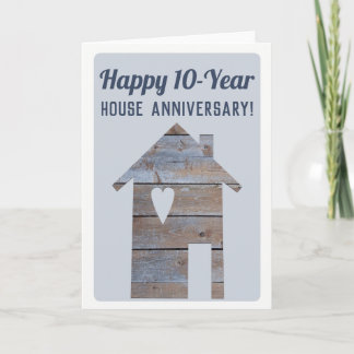 Cartão Happy 10-Year Houseaversary