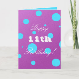 Cartão Happy 11th Birthday Card for Girl