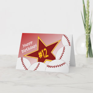 Cartão Happy 12th Birthday, Softball Star!