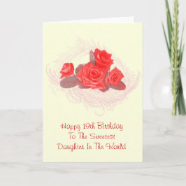 Cartão Happy 19th Birthday Card For Daughter