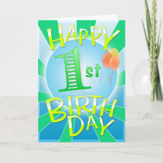 Cartão Happy 1st Birthday