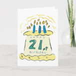 Cartão Happy 21st Birthday!<br><div class="desc">Celebrate a very happy twenty-first birthday!</div>