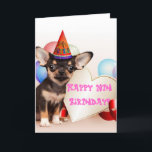 Cartão Happy 30th Birthday Chihuahua greeting card<br><div class="desc">add text or upload your own image</div>