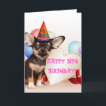 Cartão Happy 30th Birthday Chihuahua greeting card<br><div class="desc">add text or upload your own image</div>