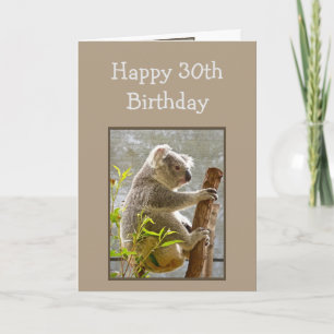 Cartão Happy 30th Birthday Koalified "Over the Hill" Fun