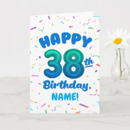 Cartão Happy 38th Birthday Card with Custom Name