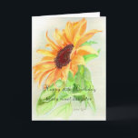 Cartão Happy 40th Birthday<br><div class="desc">Beautiful sunflower 40th birthday for daughter.</div>