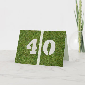 Cartão Happy 40th Birthday Football Card Customizable