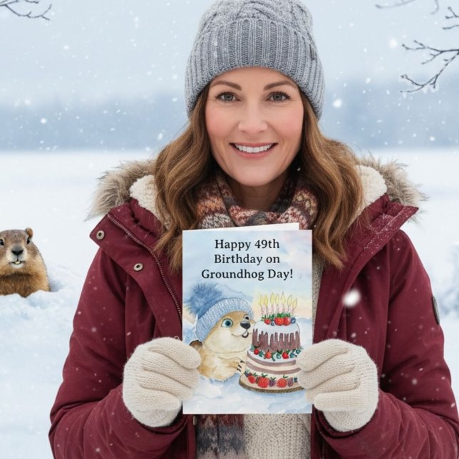 Cartão  Happy 49th Groundhog Day Birthday  (Criador carregado)