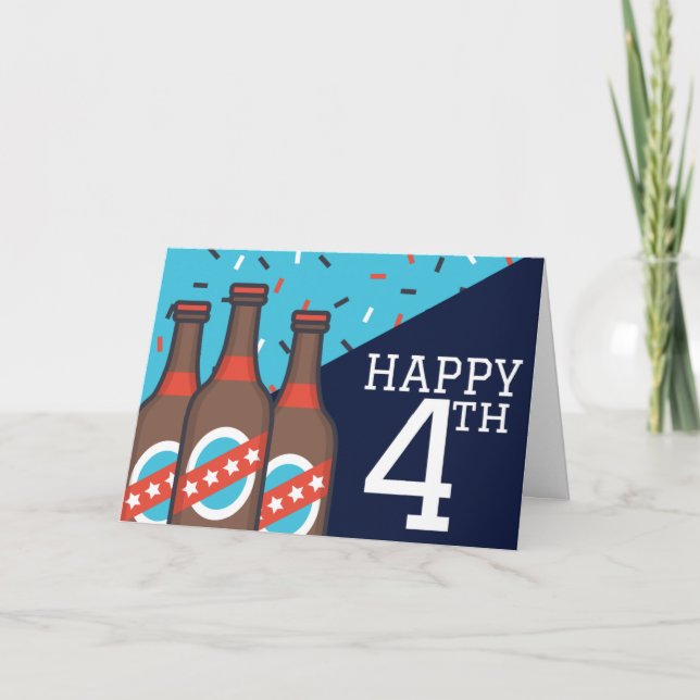 Cartão Happy 4th Beer Card (Frente)