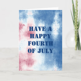 Cartão Happy 4th of July Custom Message Tie Dye