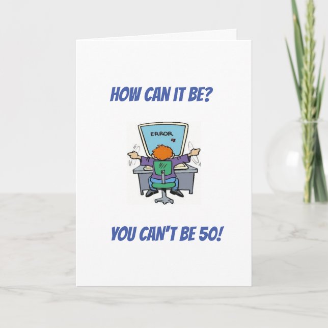 Cartão **HAPPY 50th BIRTHDAY** CARD (Frente)