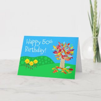 Cartão Happy 50th Birthday Card by joimages