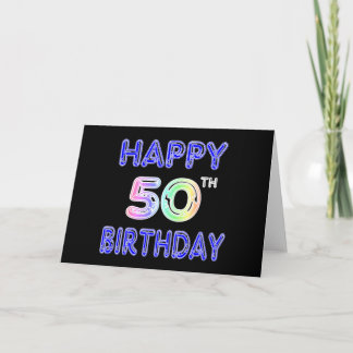 Cartão Happy 50th Birthday Gifts and Birthday Apparel