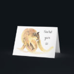 Cartão Happy 60th Birthday, Fun On the Prowl, Cougar<br><div class="desc">Fun Birthday card for the woman turning 60. She can start a whole new hobby.</div>