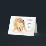 Cartão Happy 60th Birthday, Fun On the Prowl, Cougar<br><div class="desc">Fun Birthday card for the woman turning 60. She can start a whole new hobby.</div>