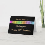 Cartão Happy 60th Customizable Birthday Card<br><div class="desc">Looking for something different?  We have more. Just click on the Store link below and enter '60th birthday' in the search box.</div>