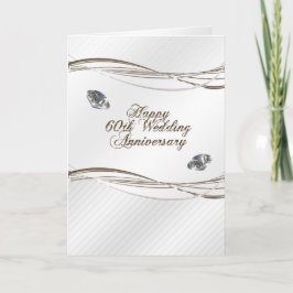 Cartão Happy 60th Wedding Anniversary Card