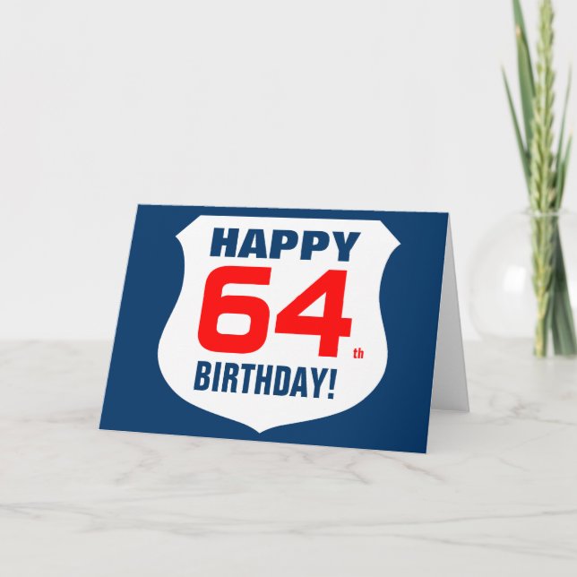 Cartão Happy 64th Birthday card for men (Frente)