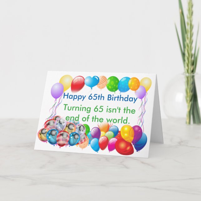 Cartão Happy 65 Birthday Greeting Card (Frente)