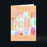 Cartão Happy 70th Birthday Card<br><div class="desc">Wish your favorite senior a happy 70th birthday with this festive birthday card.</div>
