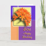 Cartão Happy 80th Birthday Card<br><div class="desc">Simple but elegant birthday card. © Marion Hedger</div>