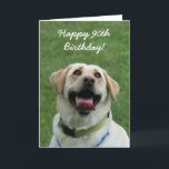 Cartão Happy 80th Birthday Labrador Retriever card<br><div class="desc">Happy Birthday Labrador Retriever greeting card</div>