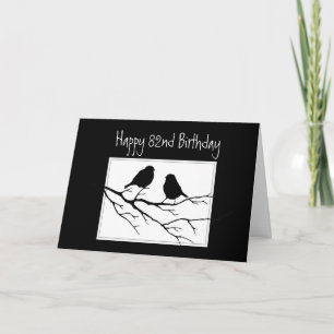 Cartão Happy 82nd, Eighty-Second, Birthday Two Birds