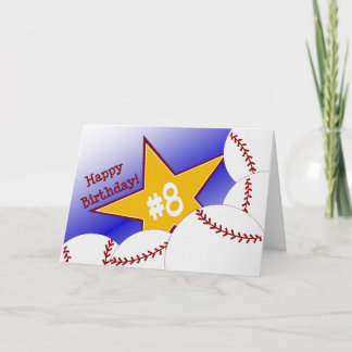 Cartão Happy 8th Birthday, Slugger!