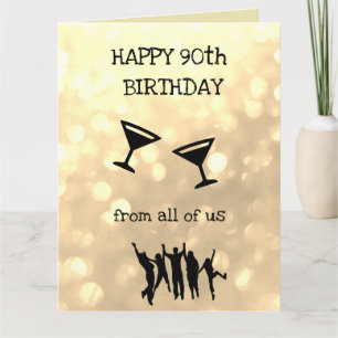 Cartão Happy 90th Birthday from all of us