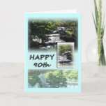 Cartão Happy 90th Birthday Greeting Card<br><div class="desc">A simple but elegant card to celebrate a 90th Birthday for him. I am happy to customise any of my cards for you and to create sets of cards and invitations for your special occassion.</div>