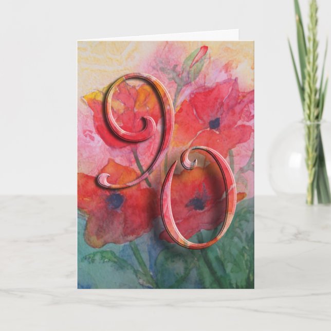 Cartão Happy 90th Birthday Greeting Card (Frente)