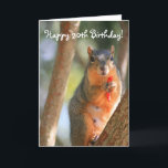 Cartão Happy 90th Birthday Squirrel greeting card<br><div class="desc">Happy 90th Birthday Squirrel greeting card</div>