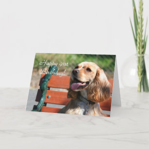 Cartão Happy 91st Birthday Cocker Spaniel Greeting Card